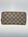 【中古】LOUIS VUITTON◆ジッピー・ウォレット_ダミエ・アズール_WHT/PVC/CRM/総柄/レディース/N60373【服飾雑貨他】