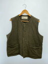 【中古】HARVESTY◆WORK VEST COTTON MELTON/ベスト/2/コットン/KHK/A32010-1【メンズウェア】