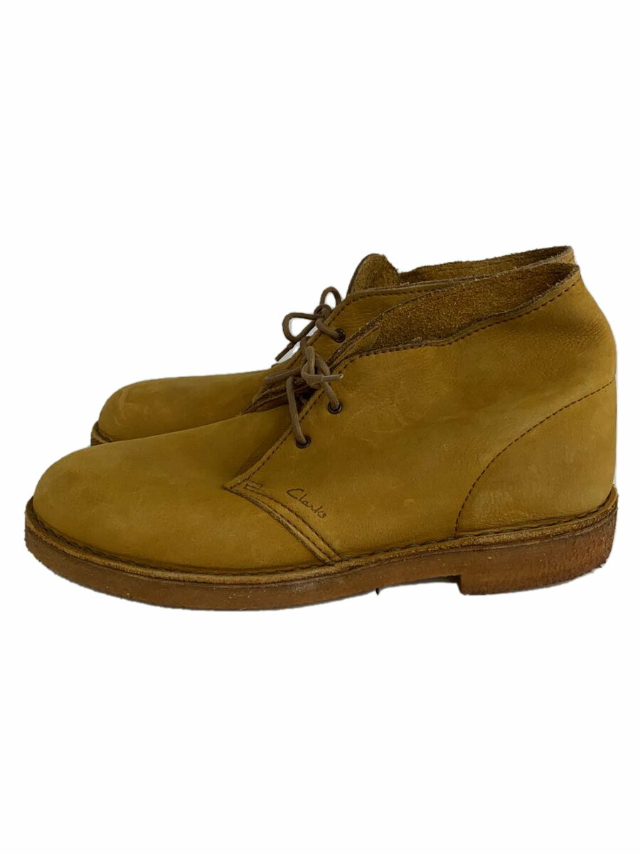 【中古】Clarks◆ブーツ/US9/YLW/B50279【シューズ】