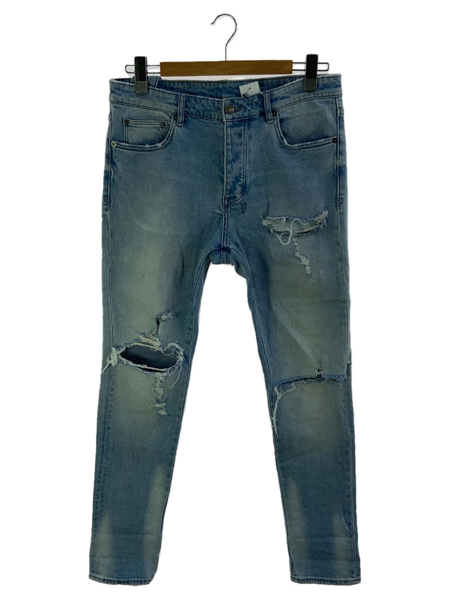 【中古】ksubi◆CHITCH PUNK BLUE TRASHED ボトム/32/コットン/IDG【メンズウェア】