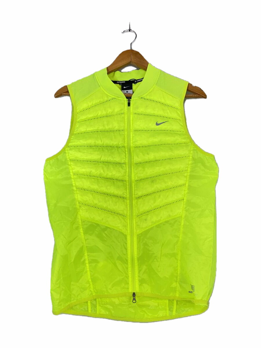 【中古】NIKE◆ダウンベスト/M/イエロー/548153-746【スポーツ】