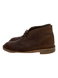 【中古】Clarks◆チャッカブーツ/US9/BRW/レザー【シューズ】