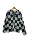 【中古】RADIALL◆カーディガン(厚手)/L/ナイロン/GRY/RAD-18AW-KNIT001/袖口汚れ有//【メンズウェア】