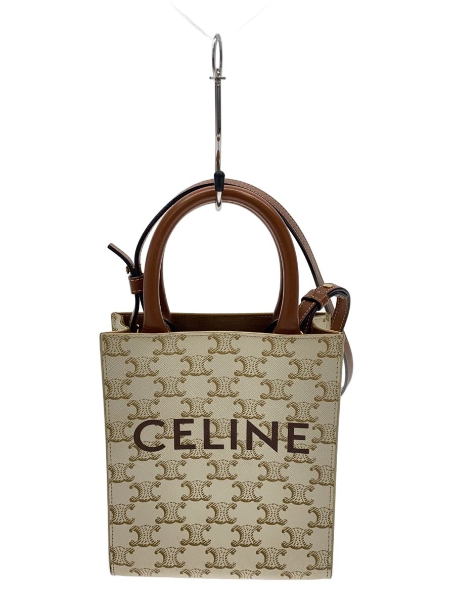 CELINE - 【中古】CELINE◆ハンドバッグ/キャンバス/CRM/総柄/194372//【バッグ】