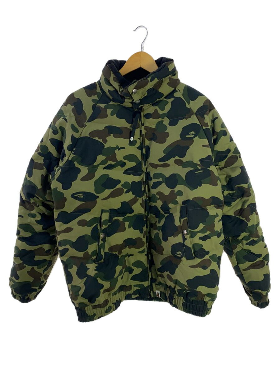 【中古】A BATHING APE◆1st CAMO LOOSE FIT DOWN JACKET/001HJH801002M/M//カーキ/カモフラ【メンズウェア】