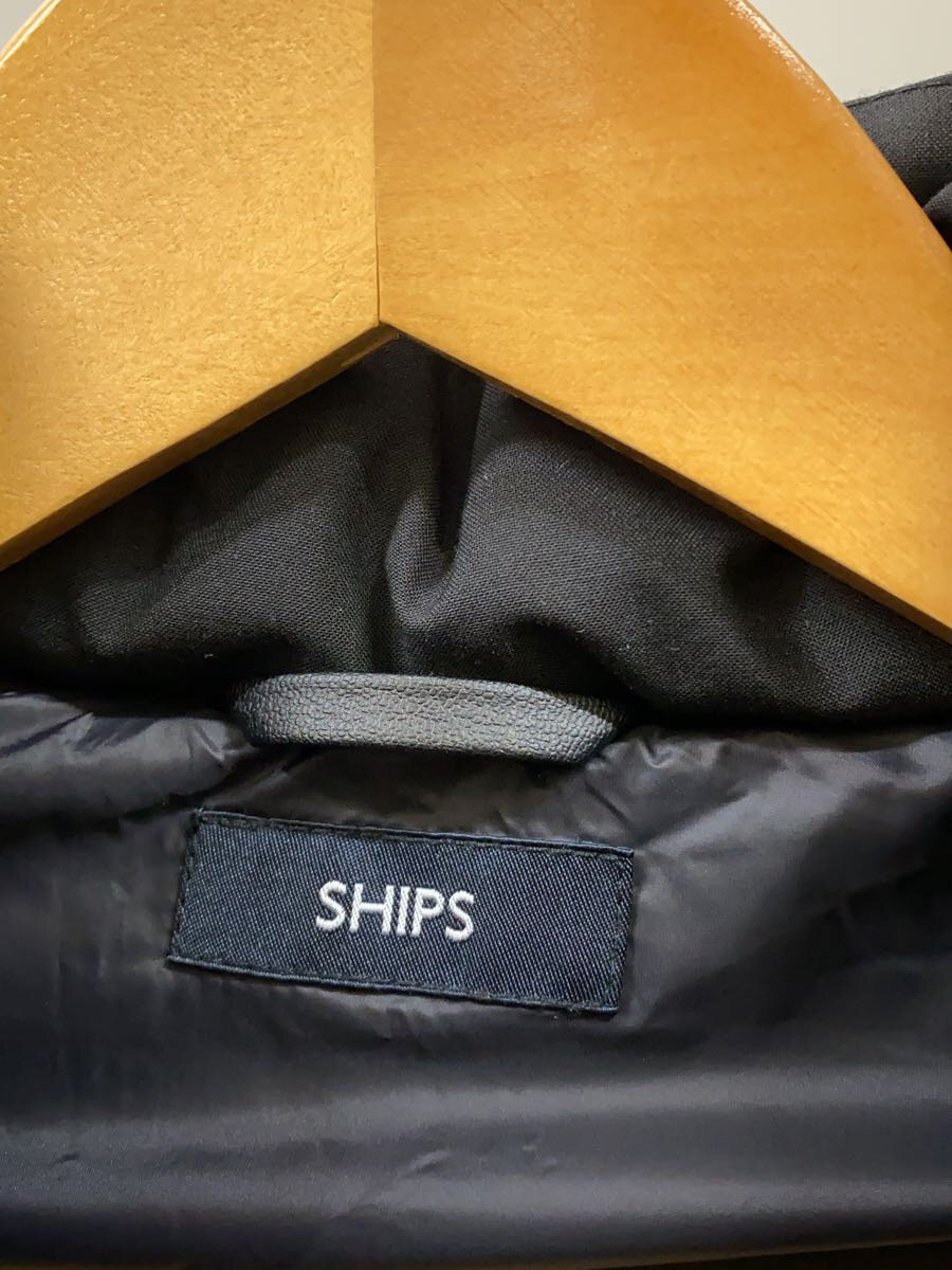 【中古】SHIPS◆ダウンジャケット/M/ポリエステル/BLK/無地/114-55-0234【メンズウェア】
