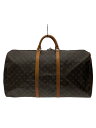 【中古】LOUIS VUITTON◆キーポル・バンドリエール60_モノグラム・キャンバス_BRW/PVC/BRW【バッグ】