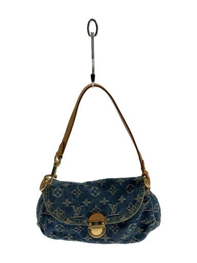 【中古】LOUIS VUITTON◆ミニ・プリーティ_モノグラム・デニム_BLU/デニム/BLU/総柄【バッグ】 【中古】LOUIS VUITTON◆ミニ・プリーティ_モノグラム・デニム_BLU/デニム/BLU/総柄【バッグ】