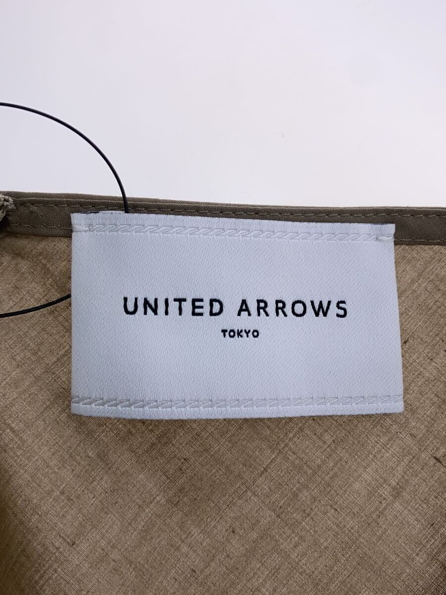 【中古】UNITED ARROWS◆UWFM バックネックVワンピース/半袖ワンピース/36/コットン/ベージュ/1526-162-3474【レディースウェア】