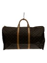 【中古】LOUIS VUITTON◆キーポル・バンドリエール60_モノグラム・キャンバス_BRW/PVC/BRW【バッグ】