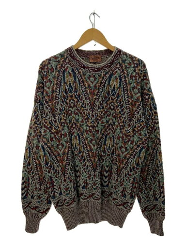 【中古】MISSONI◆ニット・セーター(厚手)/--/ウール/総柄【レディースウェア】 【中古】MISSONI◆ニット・セーター(厚手)/--/ウール/総柄【レディースウェア】