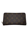 【中古】LOUIS VUITTON◆長財布/レザー/BRW/モノグラム/メンズ【服飾雑貨他】