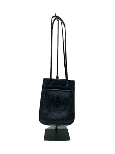 【中古】TOMOE◆ショルダーバッグ/レザー/BLK【バッグ】 【中古】TOMOE◆ショルダーバッグ/レザー/BLK【バッグ】