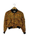 【中古】ANNA SUI◆ジャケット/42/レーヨン/オレンジ/総柄/MADE IN ITALY/【レディースウェア】