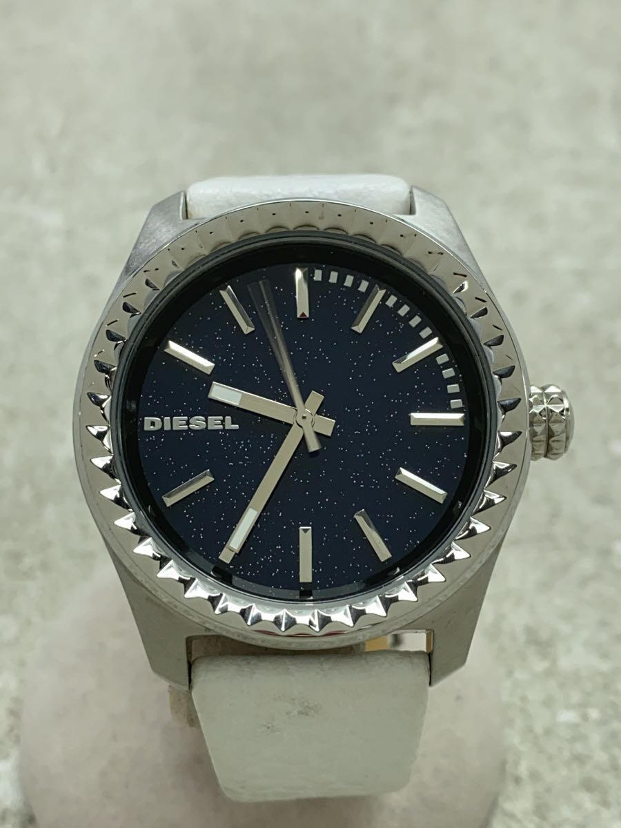 【中古】DIESEL◆クォーツ腕時計/アナログ/NVY/WHT/SS/DZ-5450【服飾雑貨他】
