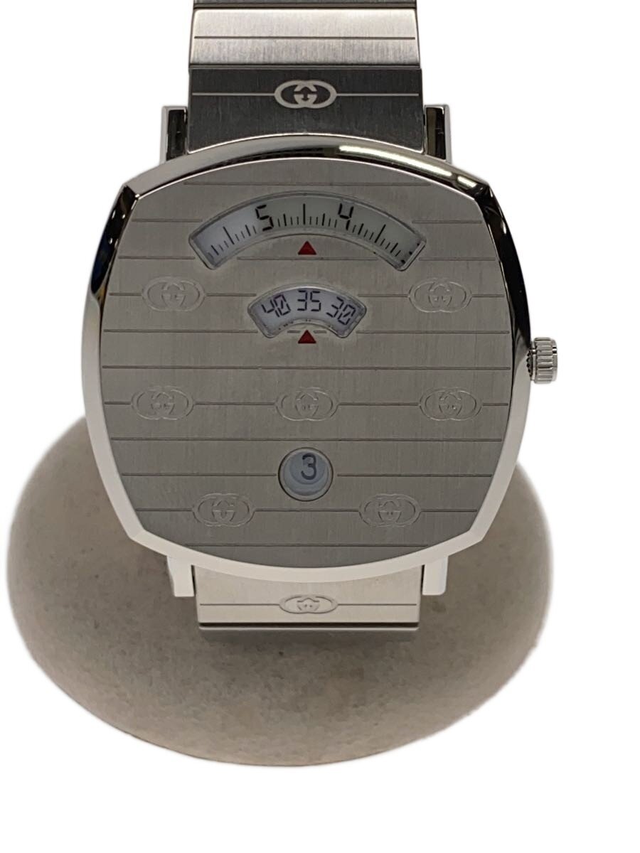 【中古】GUCCI◆グリップウォッチ38mm/クォーツ腕時計/アナログ/ステンレス/SLV/157.3【服飾雑貨他】