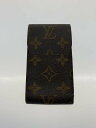 【中古】LOUIS VUITTON◆エテュイ・シガレット_モノグラム・キャンバス_BRW/PVC/BRW/モノグラム/メンズ【服飾雑貨他】