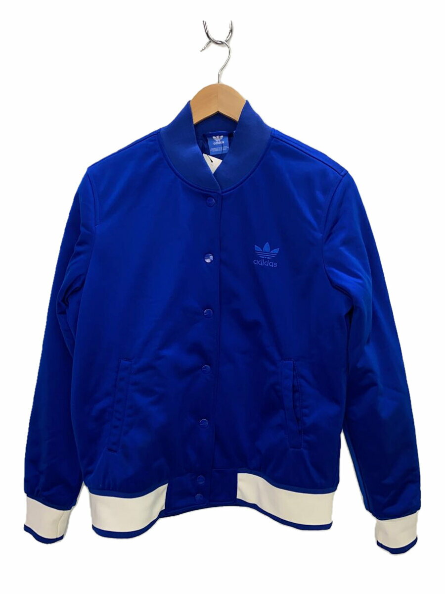 【中古】adidas◆ブルゾン/--/ポリエステル/BLU/無地/CV9425【レディースウェア】