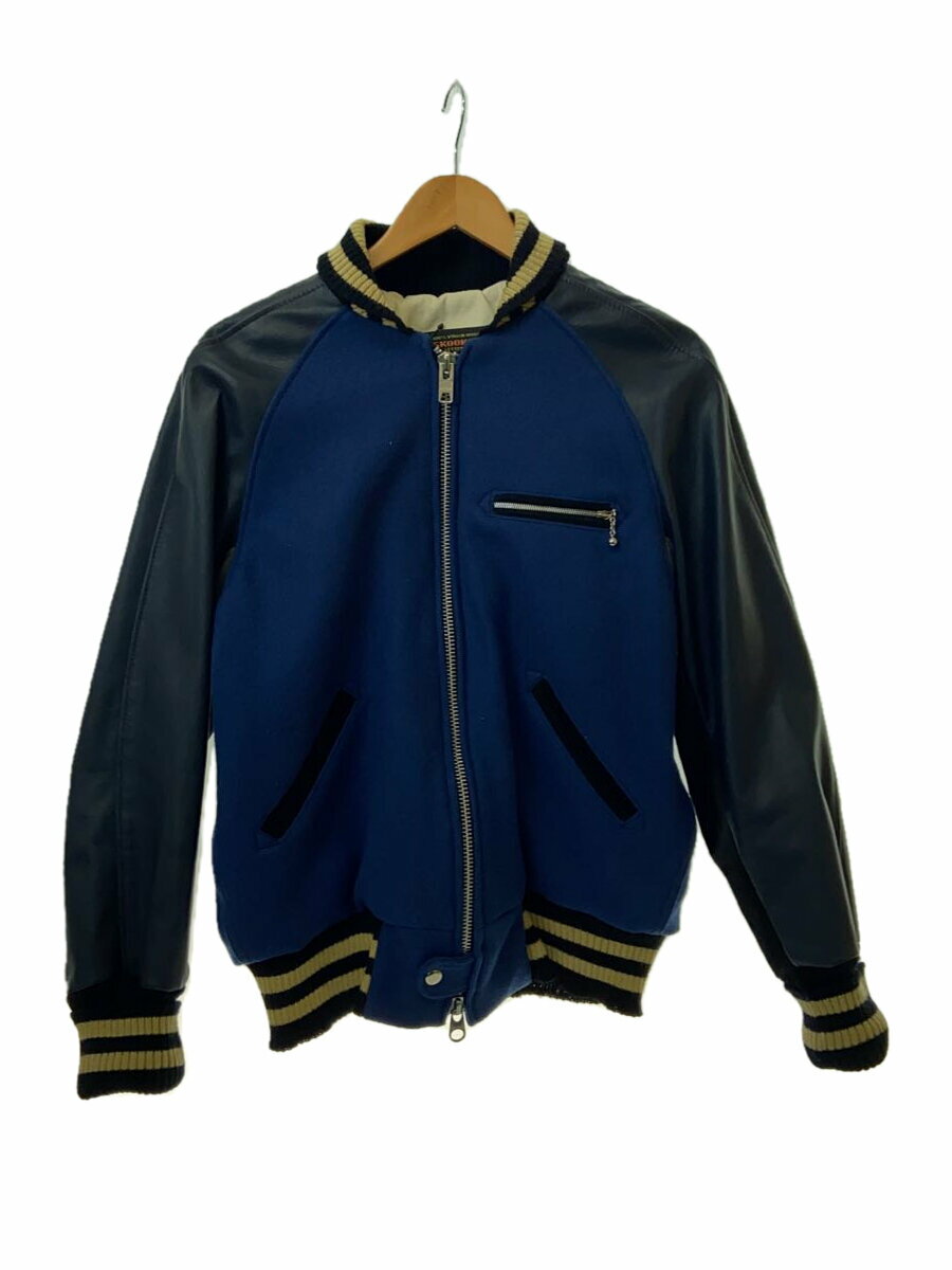 【中古】SKOOKUM◆スタジャン/40/ウール/ネイビー/無地/USA製【メンズウェア】