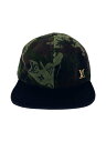 【中古】LOUIS VUITTON◆キャップ/FREE/コーデュロイ/KHK/カモフラ/メンズ//【服飾雑貨他】