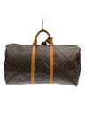 【中古】LOUIS VUITTON◆キーポル・バンドリエール60_モノグラム・キャンバス_BRW/PVC/BRW【バッグ】