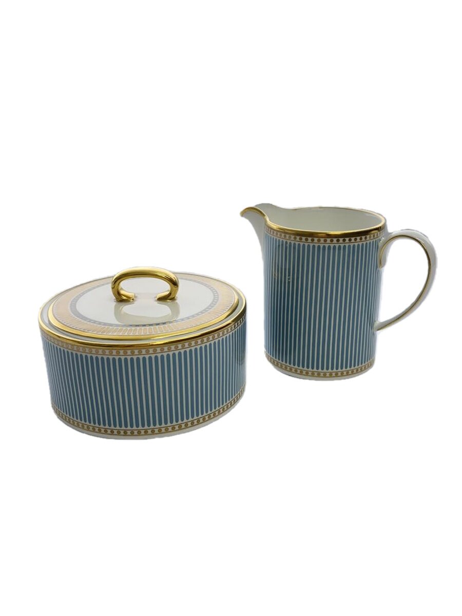 【中古】WEDGWOOD◆ヘリア・シュガーボックス&クリーマー/2点セット/BLU/1065299【キッチン用品】