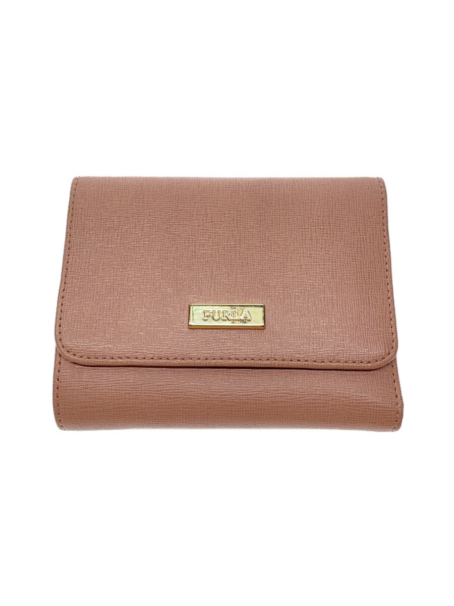 【中古】FURLA◆3つ折り財布/PVC/PNK/無