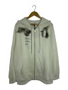 【中古】PRADA◆パーカー/M/コットン/ホワイト/UJL40A S222 116J/プラダ【メンズウェア】