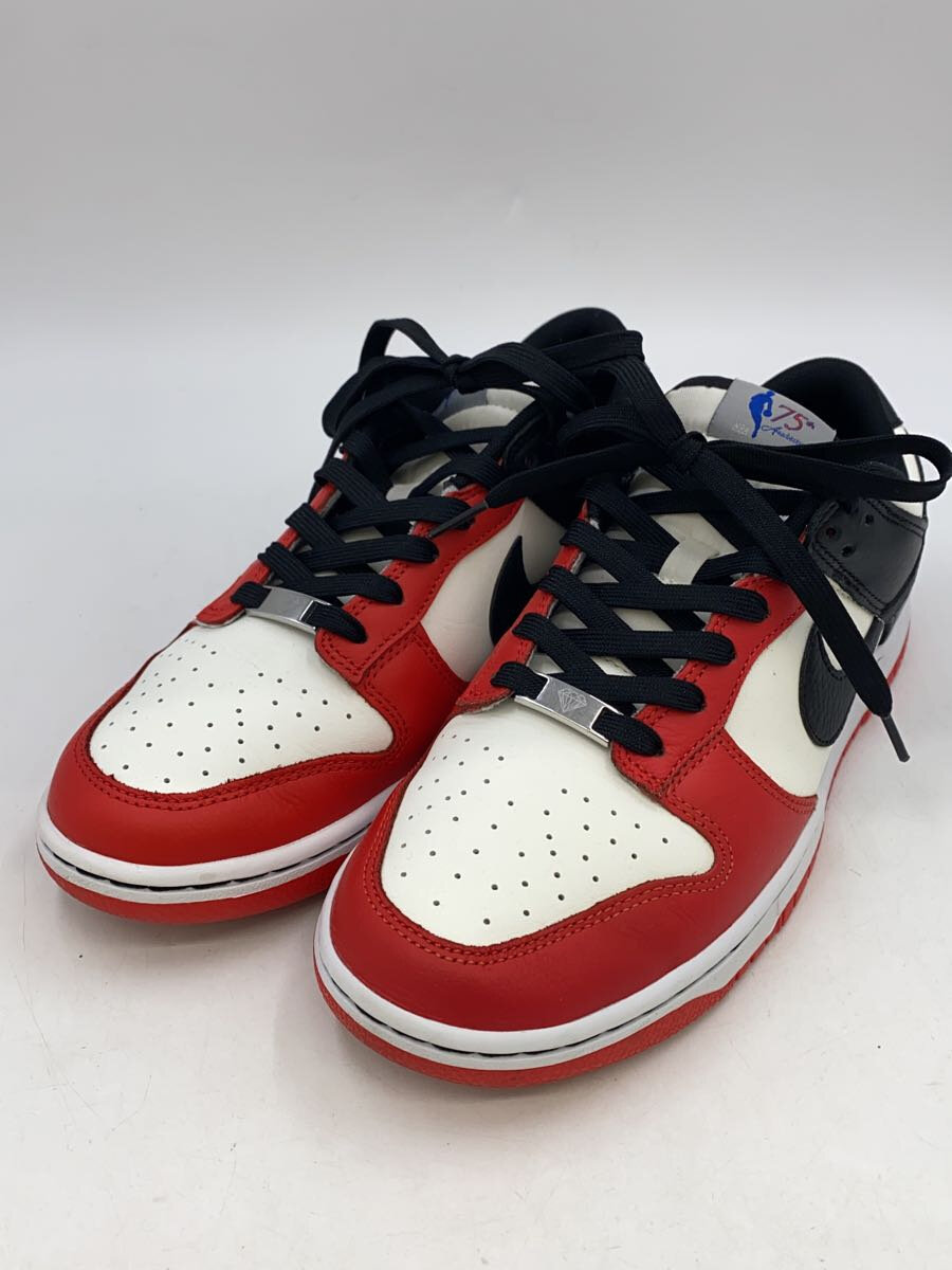 【中古】NIKE◆DUNK LOW RETRO EMB_ダンク ロー レトロ エンベデット/27.5cm/RED/レザー【シューズ】