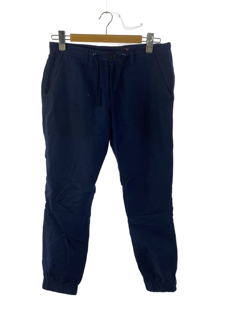 JUN HASHIMOTO◆GATHER RIB PANTS/3/コットン/NVY/1071610036