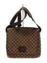 【中古】LOUIS VUITTON◆ブルックリンMM_ダミエ・エベヌ_BRW/PVC/BRW【バッグ】(4)