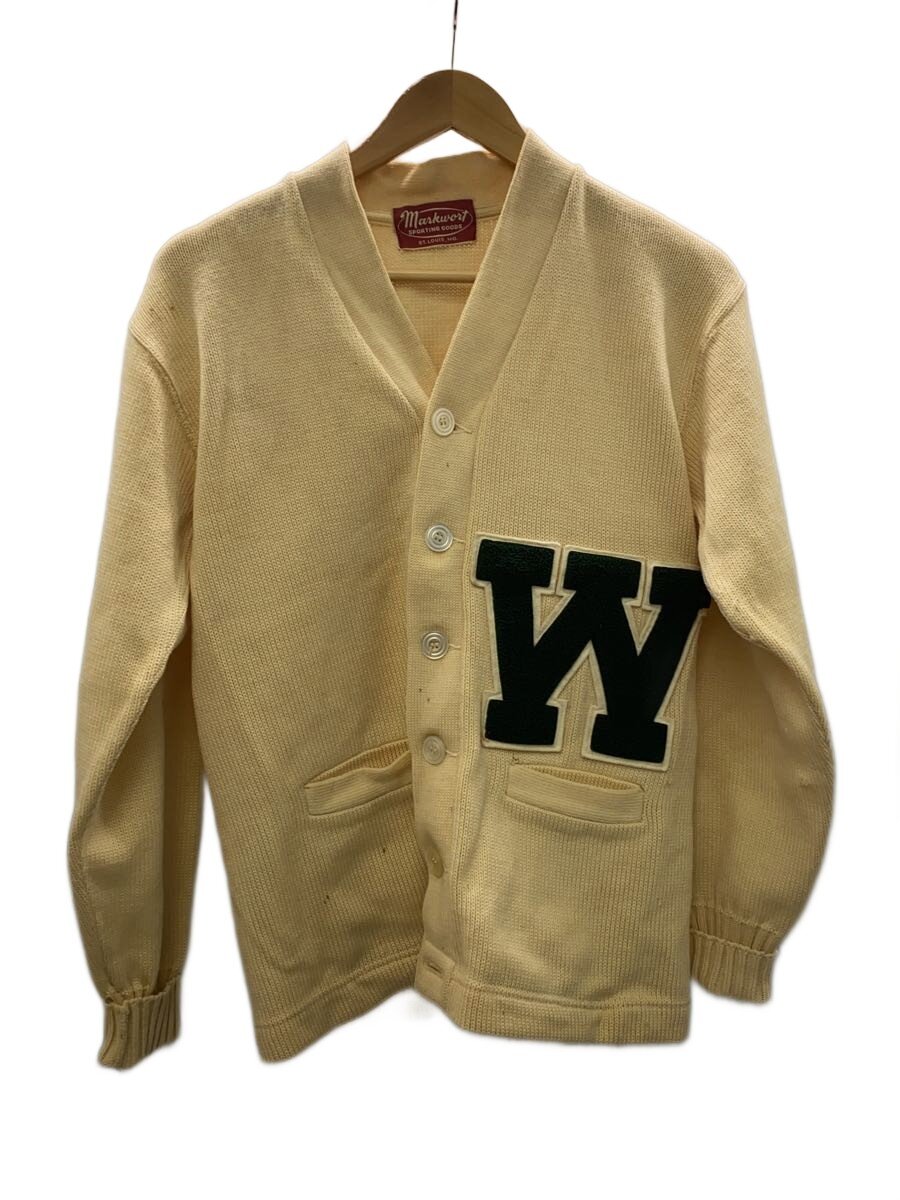 【中古】markwort/カーディガン(厚手)/--/ウール/BEG/無地/80s【メンズウェア】