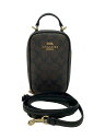 【中古】COACH◆2WAY/ショルダーバッグ/ポシェト/モノグラム/BRW【バッグ】