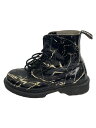 【中古】Dr.Martens◆レースアップブーツ/UK6/BLK/エナメル/つま先スレ【シューズ】