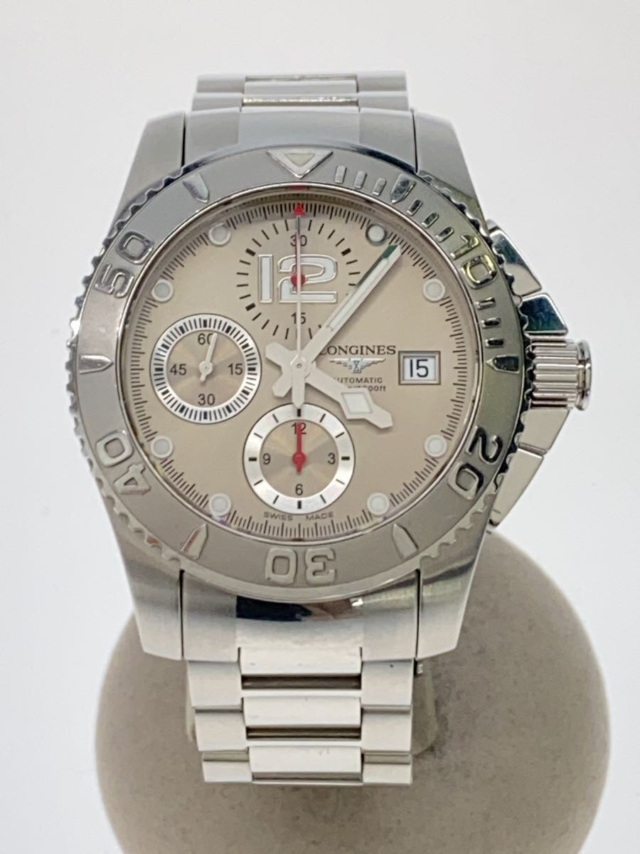 【中古】LONGINES◆ハイドロコンクェスト/自動巻腕時計/アナログ/ステンレス/SLV【服飾雑貨他】