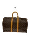 【中古】LOUIS VUITTON◆キーポル・バンドリエール45_モノグラム・キャンバス_BRW/PVC/BRW【バッグ】