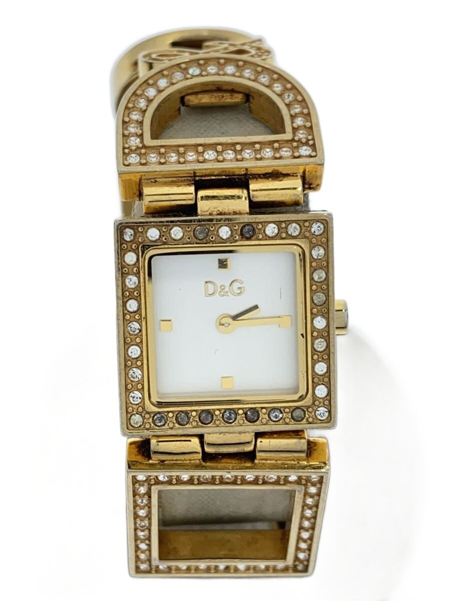 【中古】D&G◆腕時計/アナログ/WHT/GLD【服飾雑貨他】