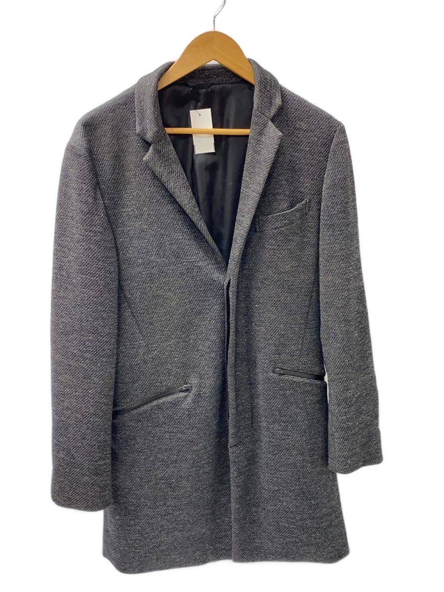 【中古】DESCENTE◆チェスターコート/グレー/7717M184【メンズウェア】