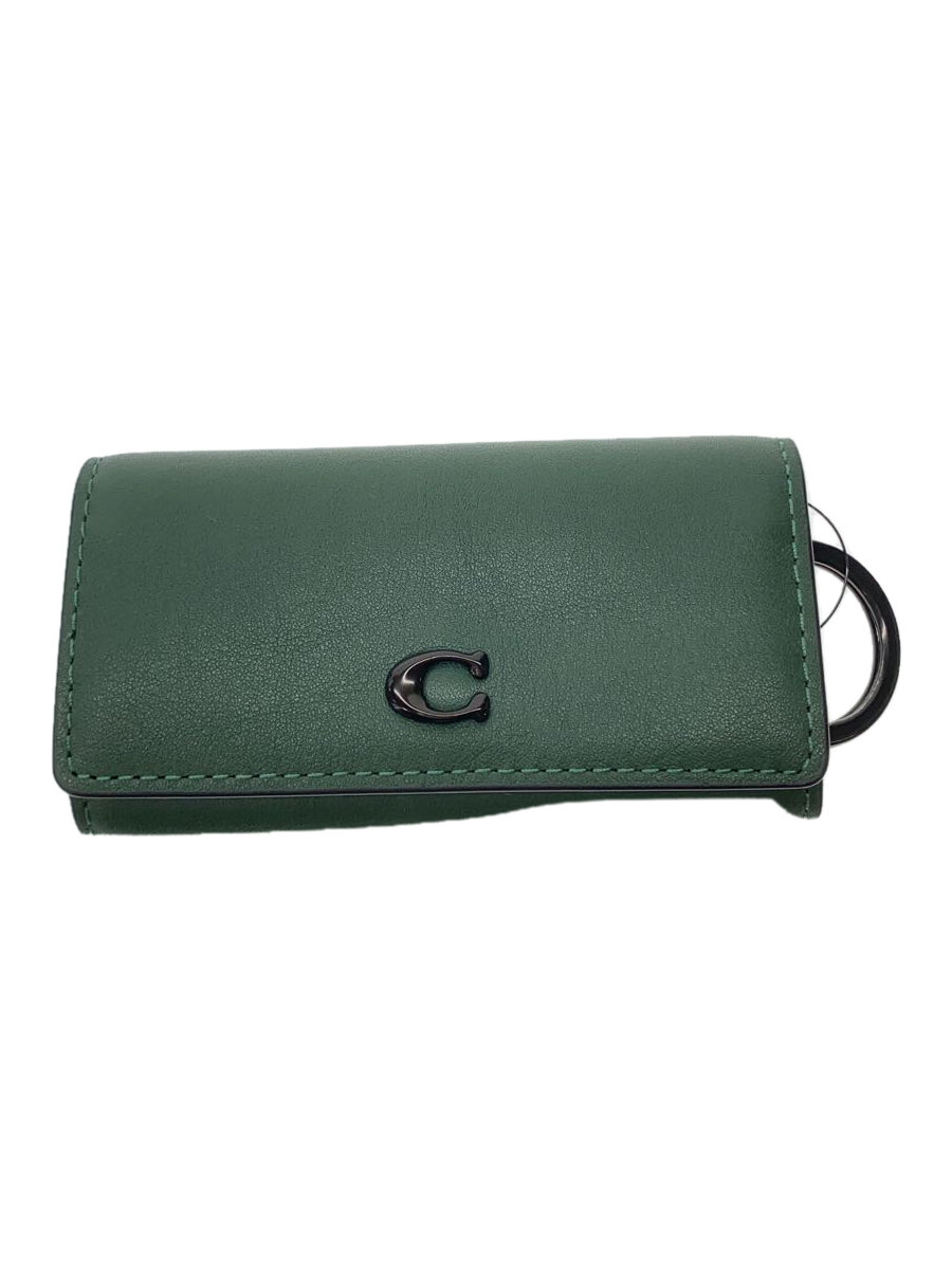 【中古】COACH◆キーケース/レザー/GRN/メンズ【服飾雑貨他】