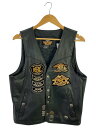 【中古】HARLEY DAVIDSON◆ベスト/XL/レザー/BLK【メンズウェア】(4)