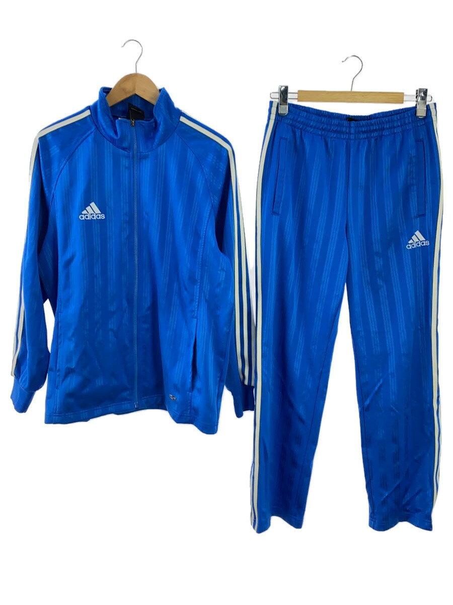 【中古】adidas◆セットアップ/L/ポリエステル/BLU/JD1018【メンズウェア】