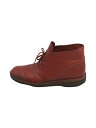 【中古】Clarks◆ブーツ/--/RED/レザー【シューズ】