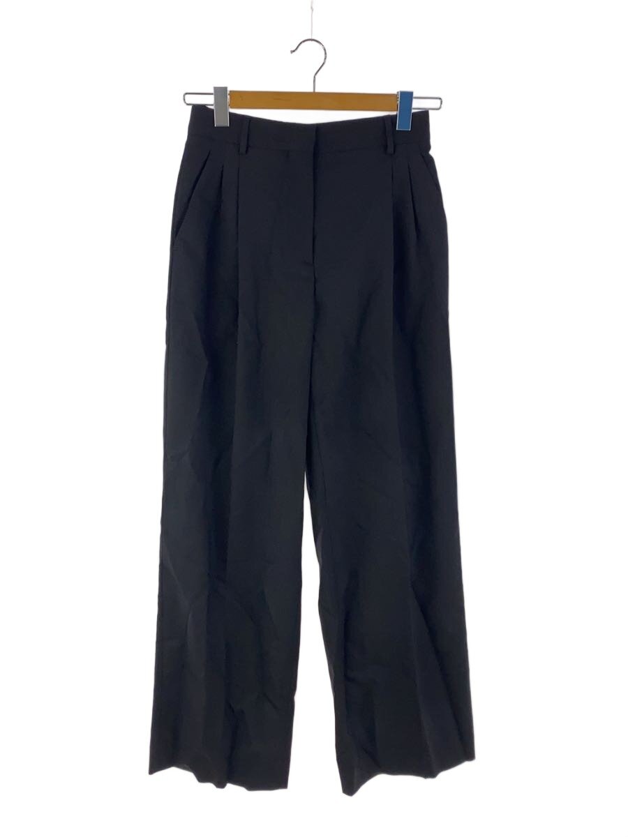 Rakuten - 【中古】LOEWE◆WOOL GABARDINE 2-TUCK WIDE PANTS/パンツ/36/ウール/BLK/1720646【レディースウェア】