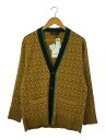 【中古】CABaN◆カーディガン(薄手)/L/コットン/YLW/総柄/59-02-11-02005【メンズウェア】