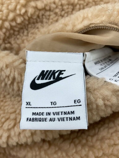 【中古】NIKE◆フリースジャケット/XL/ポリエステル/BEG/bq6546-200【メンズウェア】