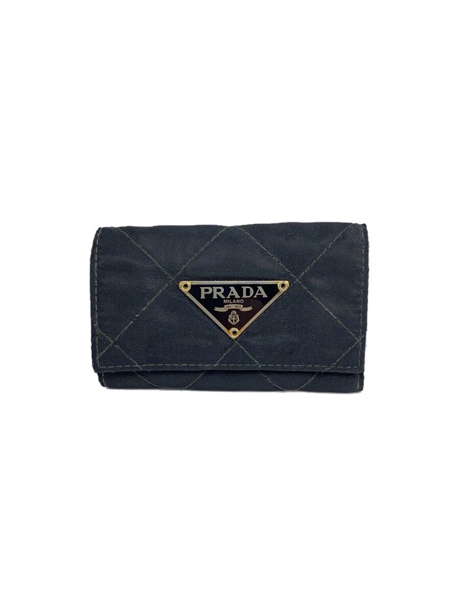 【中古】PRADA◆6連キーケース/ナイロン/BLK/無地/メンズ//【服飾雑貨他】