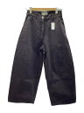 【中古】STUDIO NICHOLSON◆wide crop pant/ストレートパンツ/0/コットン/BRW/無地/52-10-741021//【レディースウェア】(4)