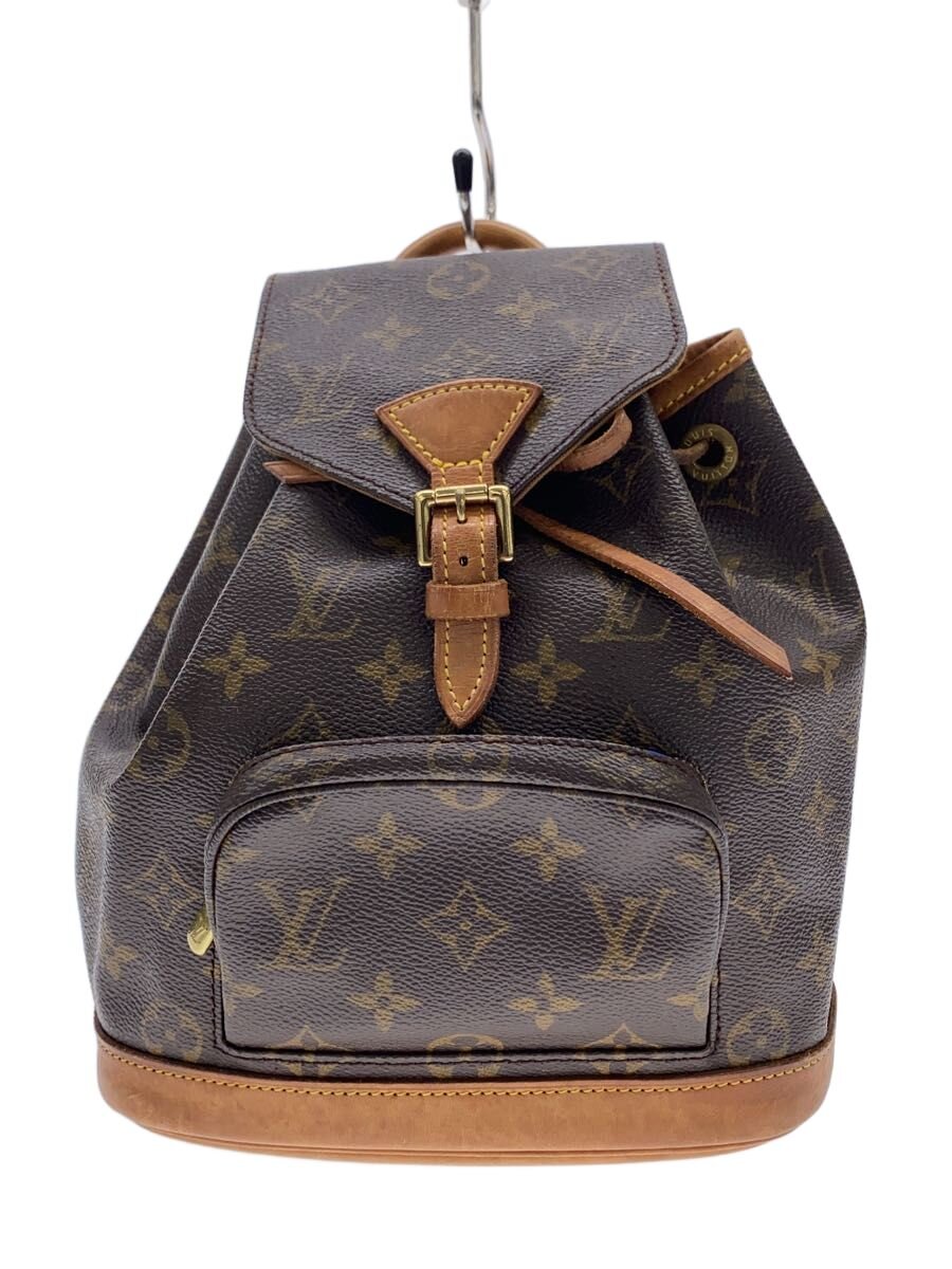 LOUIS VUITTON - 【中古】LOUIS VUITTON◆1)ミニ・モンスリ_モノグラム・キャンバス/PVC/BRW【バッグ】
