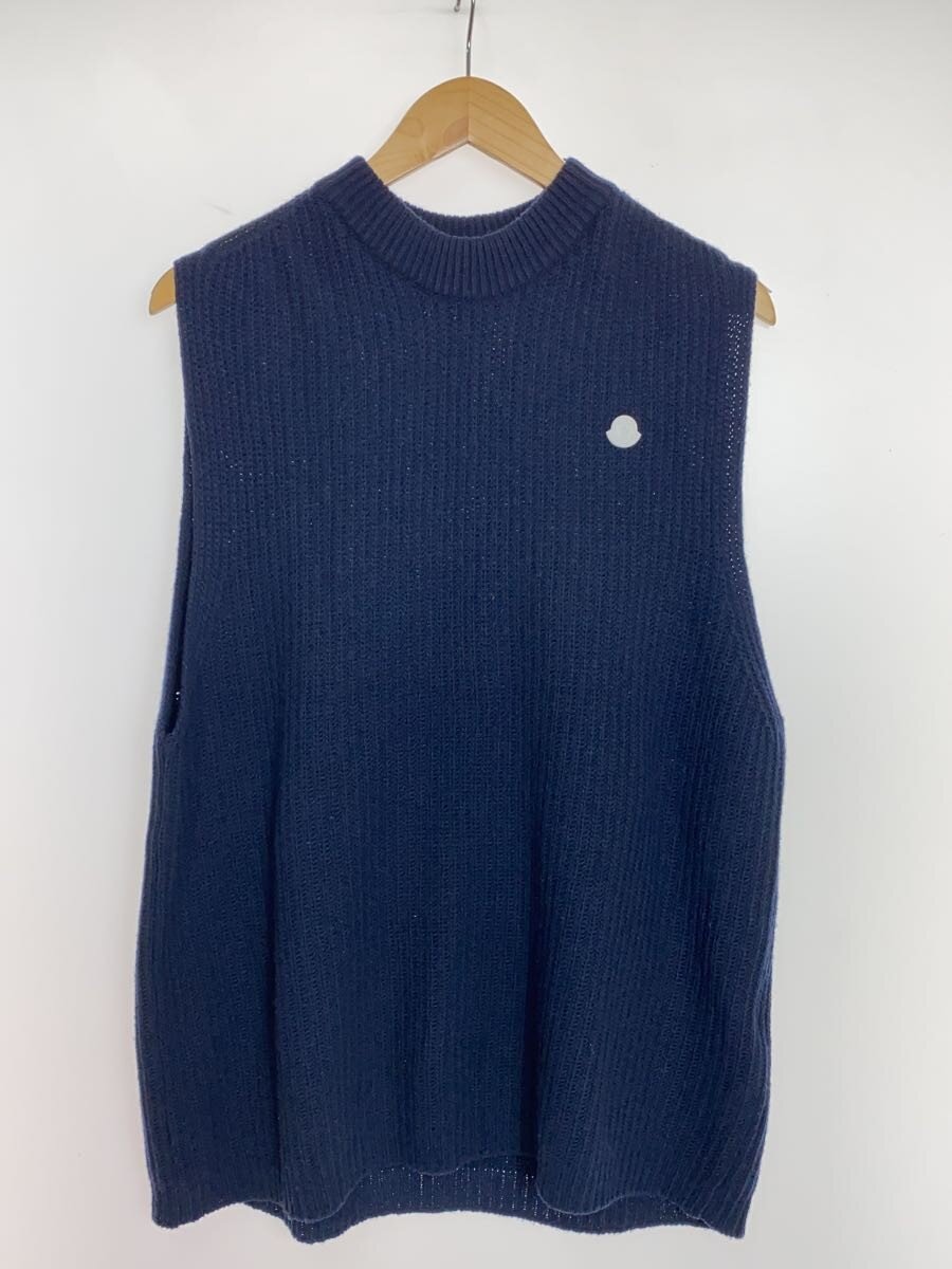 MONCLER◆ニット・セーター(薄手) S カシミア NVY 無地…