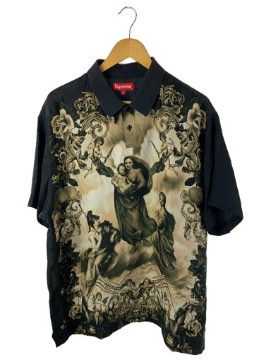 【中古】Supreme◆ポロシャツ/XL/シルク/BLK【メンズウェア】 【中古】Supreme◆ポロシャツ/XL/シルク/BLK【メンズウェア】